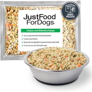 JustFoodForDogs Chicken & White Rice Recipe Fresh Frozen Dog Food