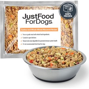 JustFoodForDogs Turkey & Whole Wheat Macaroni Recipe Fresh Frozen Dog Food