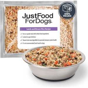 JustFoodForDogs Lamb & Brown Rice Recipe Fresh Frozen Dog Food