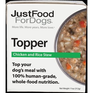 Image of JustFoodForDogs Chicken & Rice Stew Recipe Fresh Dog Food Topper