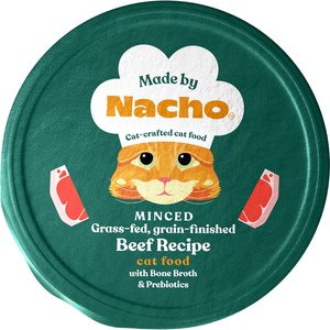Image of Made by Nacho Grass Fed, Grain-Finished Minced Beef Recipe With Bone Broth Wet Cat Food