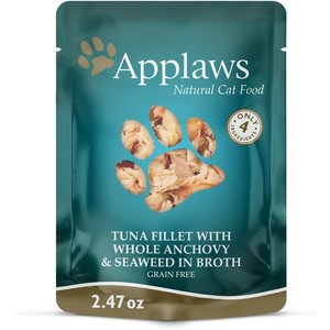 Image of Applaws Tuna with Whole Anchovy & Seaweed Bits in Gravy Wet Cat Food