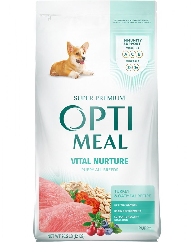 Optimeal Puppy Vital Nurture Turkey & Oatmeal Recipe Dry Dog Food