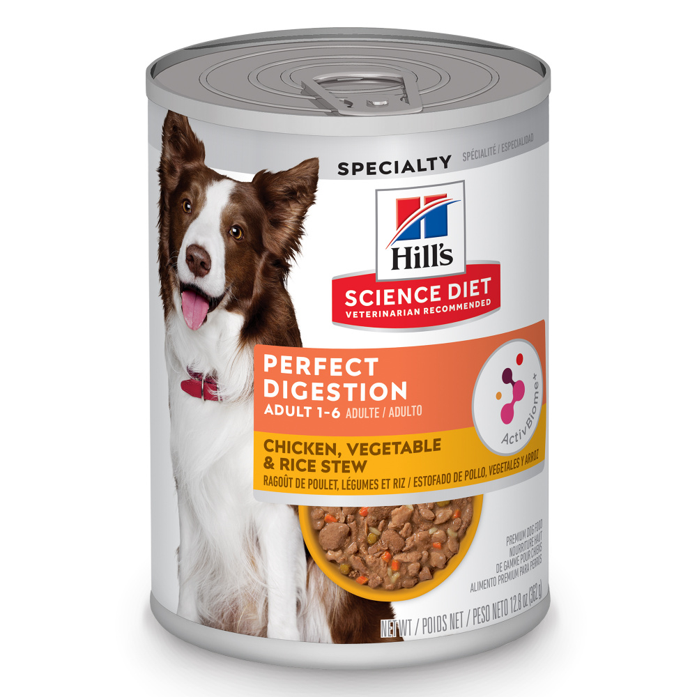 Hill's Science Diet Adult Perfect Digestion Chicken, Vegetable & Rice Stew Canned Dog Food