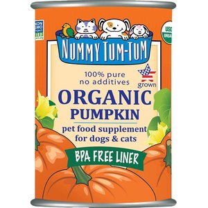 Nummy Tum-Tum Pure Organic Pumpkin Canned Dog & Cat Food Supplement