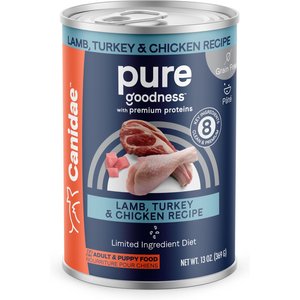 CANIDAE PURE All Stages Grain-Free Limited Ingredient Lamb, Turkey & Chicken Recipe Canned Dog Food CANIDAE PURE All Stages Grain-Free Limited Ingredient Lamb, Turkey & Chicken Recipe Canned Dog Food