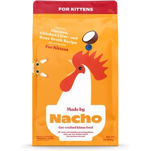 Made By Nacho Cage-Free Chicken, Chicken Liver & Bone Broth Recipe Kittens Dry Cat Food