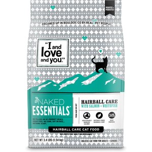 Image of I and Love and You Naked Essentials Hairball Support Salmon + Whitefish Dry Cat Food