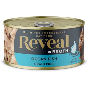 Reveal Natural Grain-Free Ocean Fish in Broth Flavored Wet Cat Food