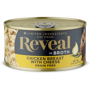 Reveal Natural Grain-Free Chicken Breast & Cheese in Broth Flavored Wet Cat Food