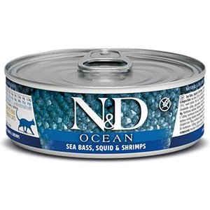 Image of Farmina N&D Ocean Sea Bass & Squid & Shrimp Grain-Free Wet Cat Food