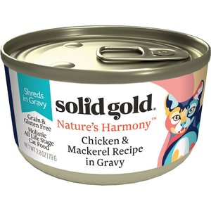 Solid Gold Nature's Harmony Chicken & Mackerel Recipe in Gravy Grain-Free Wet Cat Food