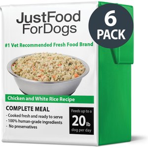 Image of JustFoodForDogs Chicken & White Rice Pantry Dog Fresh Food