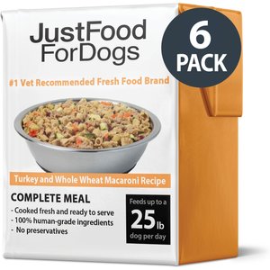 JustFoodForDogs Turkey & Whole Wheat Macaroni Pantry Dog Fresh Food