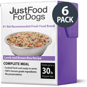 Image of JustFoodForDogs Lamb & Brown Rice Pantry Dog Fresh Food