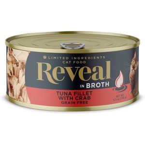 Reveal Natural Limited Ingredient Grain Free Tuna Fillet with Crab in Broth Wet Cat Food