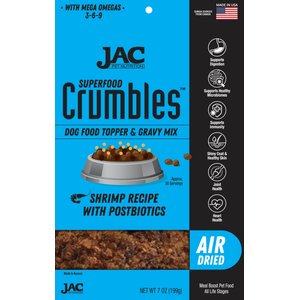JAC Pet Nutrition Air-Dried Shrimp Superfood Crumbles Dog Food Topper