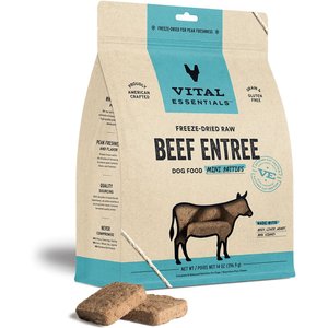 Vital Essentials Beef Mini Patties Freeze-Dried Raw Dog Food