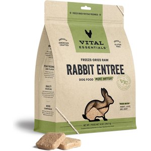 Image of Vital Essentials Rabbit Mini Patties Entree Freeze-Dried Raw Dog Food
