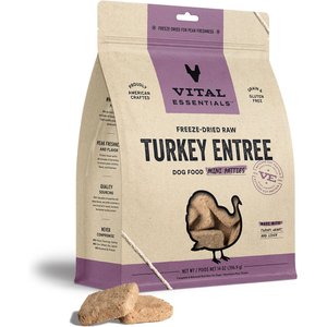 Image of Vital Essentials Turkey Mini Patties Entree Freeze-Dried Raw Dog Food