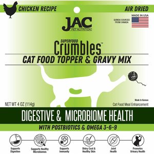 JAC Pet Nutrition Air-Dried Chicken Superfood Crumbles Grain-Free Cat Food Topper