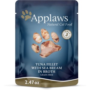 Image of Applaws Natural Tuna Fillet with Sea Bream in Broth Wet Cat Food