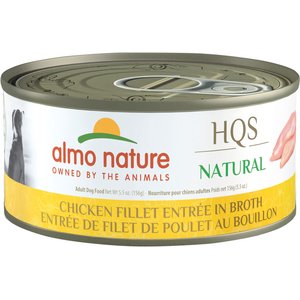 Almo Nature HQS Natural Chicken Fillet Entree in Broth Wet Dog Food