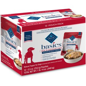 Blue Buffalo Basics LID Skin & Stomach Care Grain-Free Salmon in Gravy Adult Wet Dog Food Topper