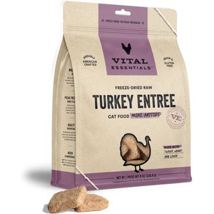 Vital Essentials Freeze-Dried Raw Turkey Mini Patties Entree Cat Food