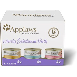 Applaws Variety of Flavors in Broth Limited Ingredient Canned Wet Cat Food