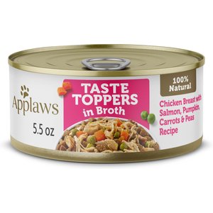 Applaws Taste Toppers Chicken Breast, Salmon & Vegetables in Broth Natural Wet Dog Food
