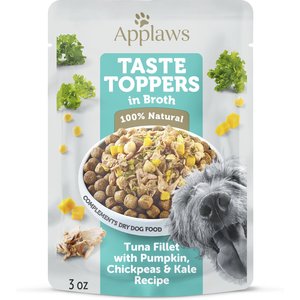 Applaws Taste Toppers Tuna Fillet w/Pumpkin, Chickpeas & Kale Recipe in Broth Natural Wet Dog Food