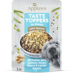 Applaws Taste Toppers Whitefish w/Salmon, Green Beans & Lentils Recipe in Gravy Natural Wet Dog Food