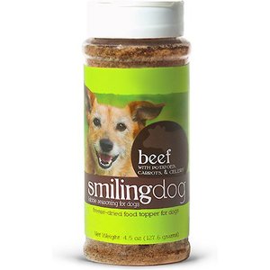 Herbsmith Smiling Dog Kibble Seasoning Freeze-Dried Beef with Potatoes, Carrots, & Celery Dog Food Topper