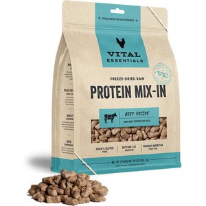 Image of Vital Essentials Protein Mix-In Beef Recipe Mini Nibs Grain-Free Freeze-Dried Raw Dog Food Topper