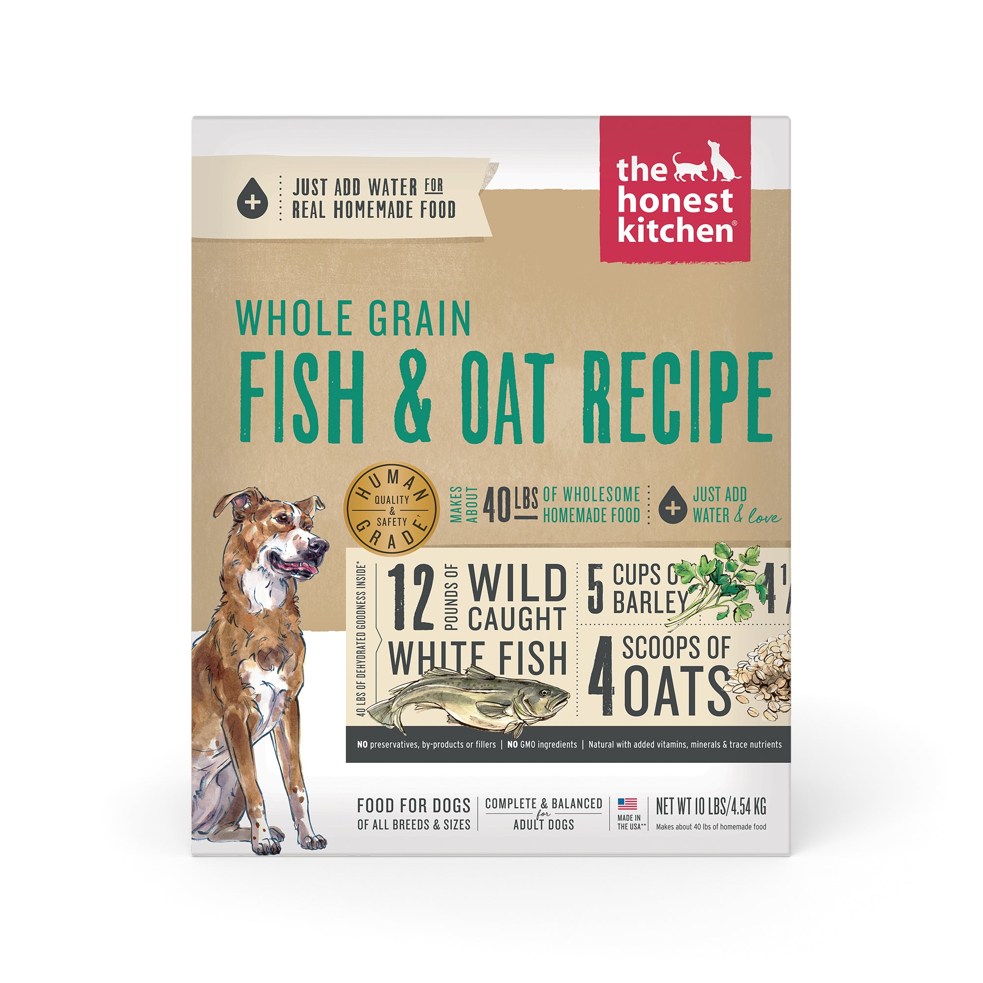 Image of The Honest Kitchen Whole Grain Fish & Oat Recipe Dehydrated Dog Food