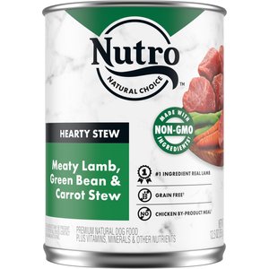 Nutro Hearty Stew Meaty Lamb, Green Bean & Carrot Cuts in Gravy Grain-Free Canned Dog Food