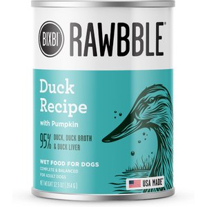 Image of BIXBI Rawbble Grain-Free Canned Duck Recipe Wet Dog Food