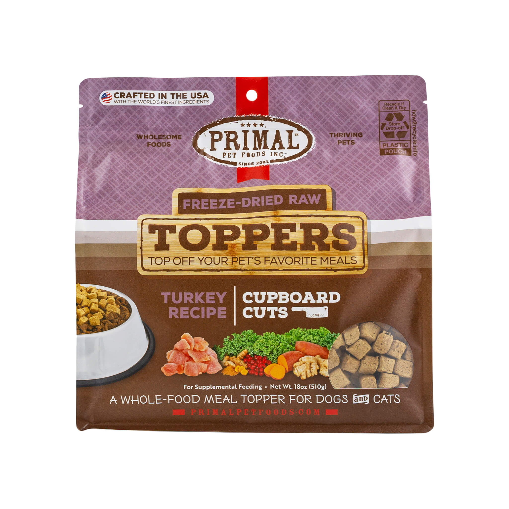 Image of Primal Cupboard Cuts Turkey Grain-Free Freeze-Dried Raw Dog Food Topper