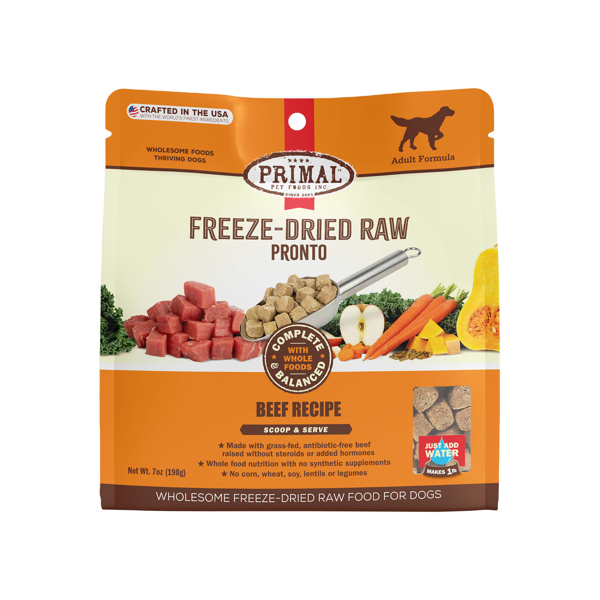 Primal Raw Pronto Beef Recipe Dog Freeze-Dried Food
