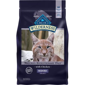 Blue Buffalo Wilderness High Protein Natural Grain-Free Chicken Mature Dry Cat Food
