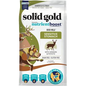 Solid Gold Nutrientboost Buck Wild Sensitive Stomach Grain-Free Wild Venison, Potato & Pumpkin Dry Dog Food