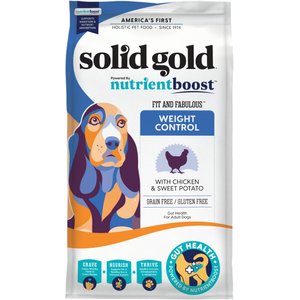 Solid Gold Nutrientboost Fit & Fabulous Weight Control Grain-Free Chicken, Sweet Potato & Green Bean Dry Dog Food Solid Gold Nutrientboost Fit & Fabulous Weight Control Grain-Free Chicken, Sweet Potato & Green Bean Dry Dog Food
