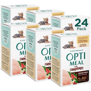 Optimeal Grain-Free Chicken & Beef Recipe Tender Morsels In Savory Sauce Recipe Wet Dog Food