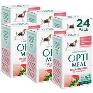 Optimeal Tender Morsels With Chicken & Lamb In Savory Sauce Recipe Wet Dog Food