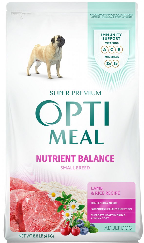 Optimeal Nutrient Balance Lamb & Rice Recipe Small Breed Dry Dog Food