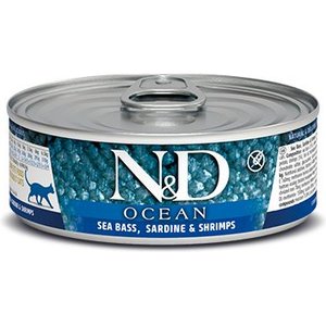 Farmina N&D Ocean Sea Bass, Sardine & Shrimp Grain-Free Wet Cat Food