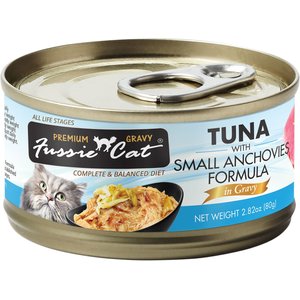 Fussie Cat Tuna with Small Anchovies in Gravy Wet Cat Food
