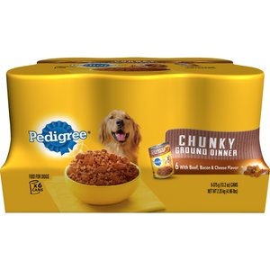 Pedigree Chunky Ground Dinner With Beef, Bacon & Cheese Flavor Canned Dog Food
