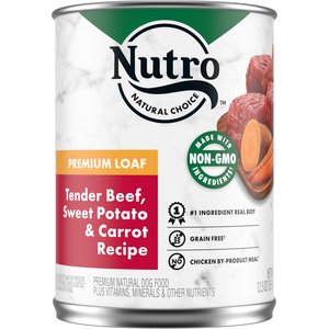 Nutro Premium Loaf Adult Tender Beef, Sweet Potato & Carrot Recipe Canned Dog Food